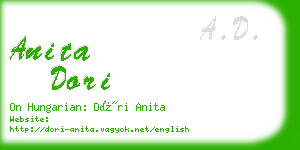 anita dori business card